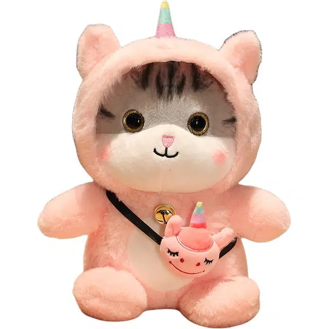 皮皮豆 萌趣造型卡通变身猫 软萌动物布娃娃 玩偶 毛绒公仔