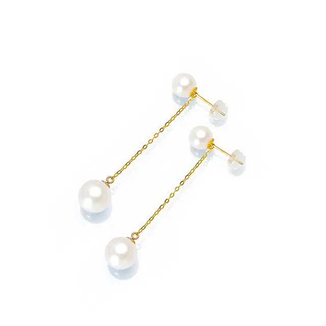 流苏 气质 简约 小众 优雅 高级感  淡水珍珠 耳线 女款