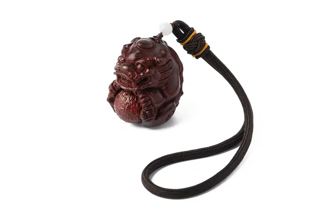 三檀小舍 国风国潮 新中式 貔貅 瑞兽转八方来才 木作 把件 男女同款情侣款 紫檀