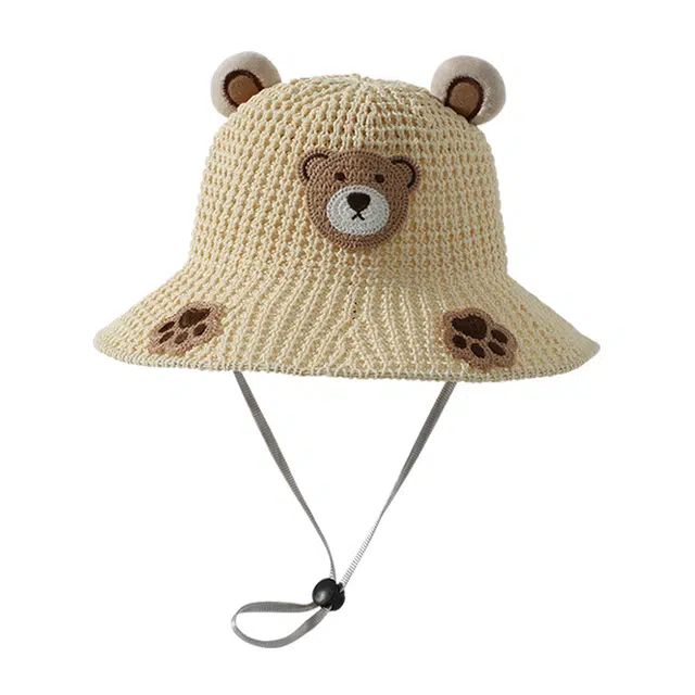 浪莎 夏季遮阳帽草帽防晒遮阳帽 涤纶 渔夫帽 儿童款