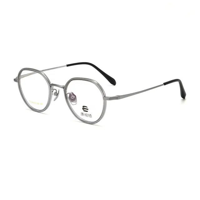 【联系客服可配度数】 康视顿 小框多边形素颜近视宽边 纯钛 方形 光学镜架 男款