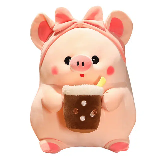 狐狸仙 可爱呆萌奶茶猪布娃娃 安抚陪伴 软萌创意布偶 玩偶 毛绒公仔