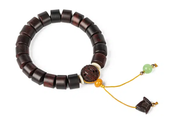 三檀小舍 国潮中式复古风 大众 转运莲花珠 文玩盘玩 琉璃 手串 男女同款情侣款 紫檀