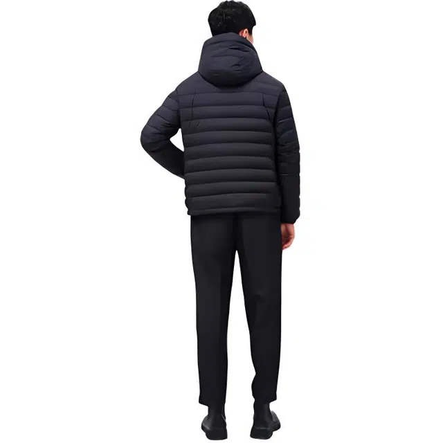 坦博尔 连帽轻薄短款长袖羽绒服 男款