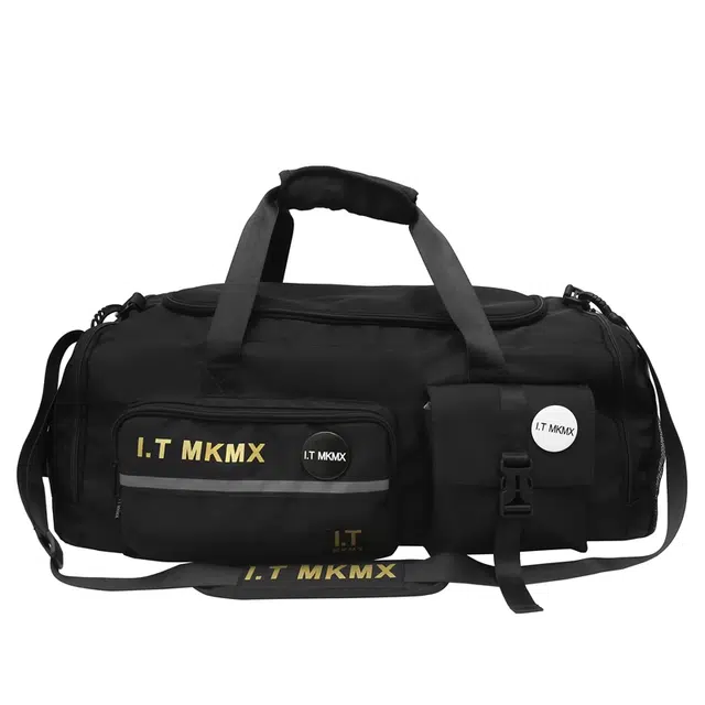 笛贝嘉 大容量 尼龙 旅行包 大号 男女同款情侣款 黑色