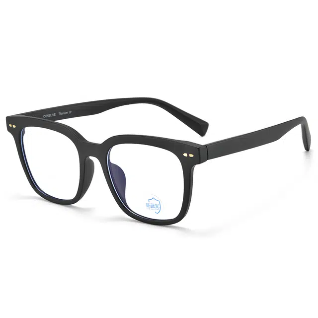 【联系客服可配度数】 康视顿 显白透灰框素颜神器防蓝光近视眼镜框 板材镜架 方形 光学镜架 男款 可选依视路蔡司明月凯米镜片