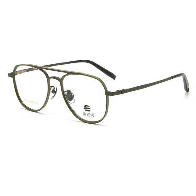 【联系客服可配度数】 康视顿 超轻舒适气质优雅高级感近视眼镜框 纯钛 飞行员式 光学镜架 男款 可选凯米依视路蔡司明月镜片