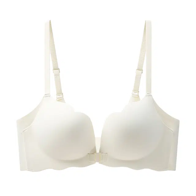 欧迪芬 前扣聚拢侧收美背透气舒适无钢圈少女风文胸 女款