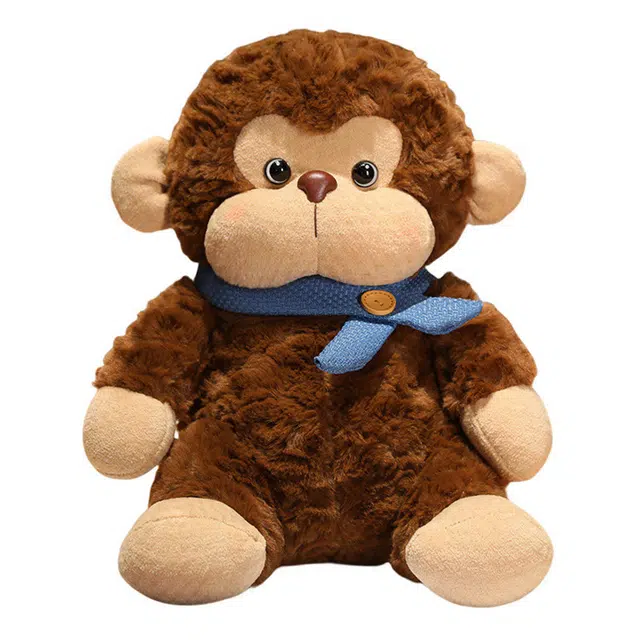 狐狸仙 呆萌积木猴大猩猩围巾猴子 布娃娃 玩偶 毛绒公仔