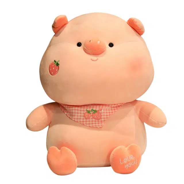 狐狸仙 可爱呆萌草莓猪 软乎乎不变形抱着睡觉小猪布娃娃 玩偶 毛绒公仔