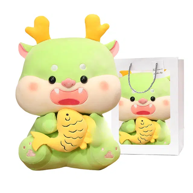 嗷嗷熊 龙年有余 可爱萌趣娃娃 玩偶 毛绒公仔