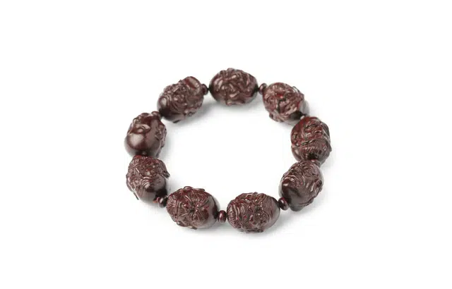 三檀小舍 国潮新中式 十八罗汉 守护安平 古风文玩佛念珠 檀香 木作手串 男女同款情侣款 紫檀