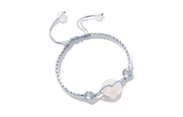 尚银福 平安扣转运珠 森系甜美小众设计感精致日常通勤约会 甜蜜饰爱 织物 手链 男女同款情侣款