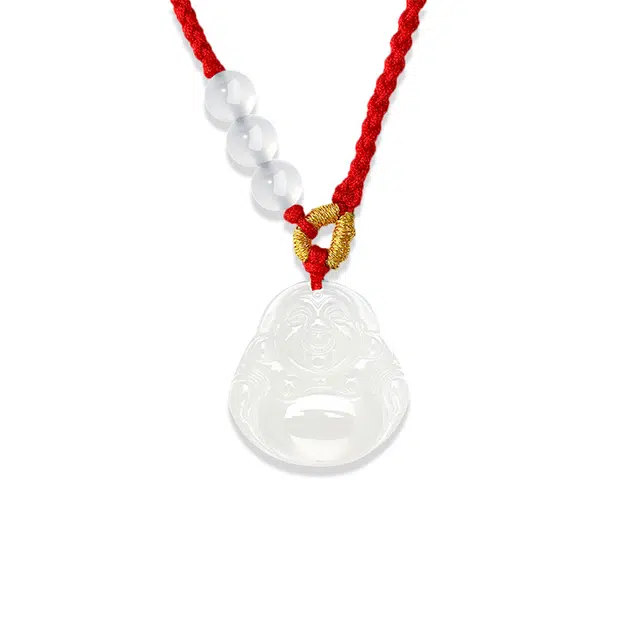 阡陌 弥勒佛公 新中式复古轻奢精致简约气质小众高级设计感 玉髓 项链 男女同款情侣款 礼盒