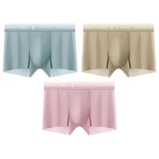 二三二三 抗菌裆青少年四角平角舒适透气薄款内裤 男款 组合装