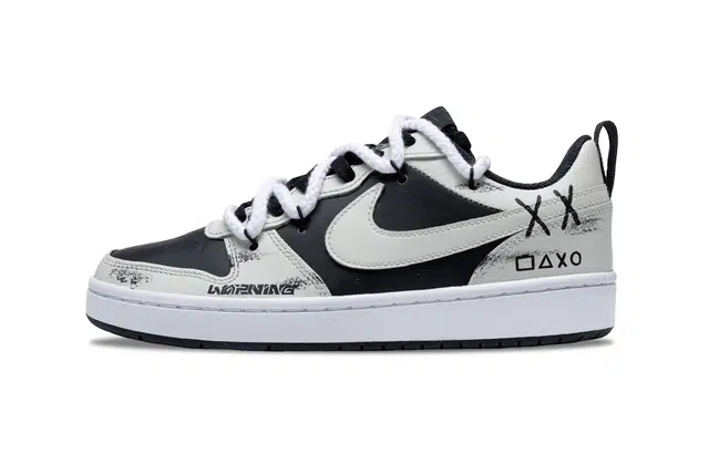 Nike Court Borough Low GS Grey Black White