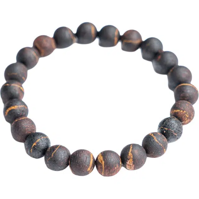 仙源 黄金甲 新中式国潮高级文玩念珠 平安福 木作 手串 男女同款情侣款 降真香