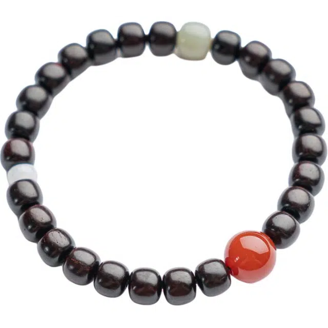 仙源 老型珠 单圈 转运珠高级念珠文玩佛珠平安福 木作 手串 男女同款情侣款 紫檀