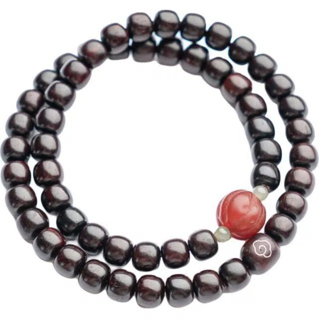 仙源 祥云 高级感文玩佛珠平安福 木作 手串 男女同款情侣款 紫檀