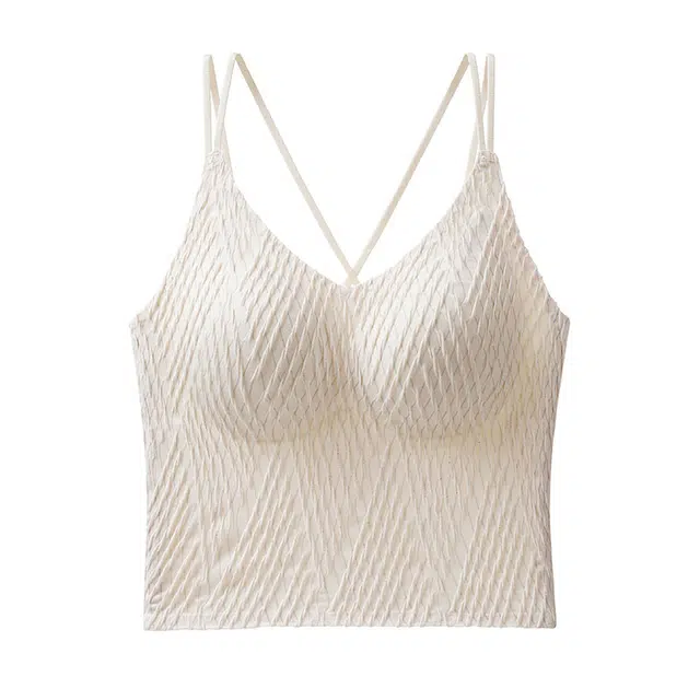 都市丽人 背心舒适打底美背外穿无痕高颜值无钢圈网红女士夏季吊带 女款