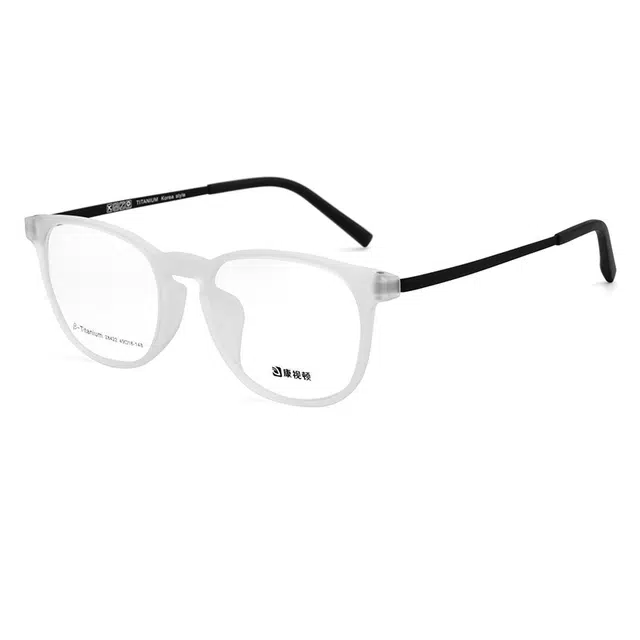 康视顿 韩版复古小圆框近视可配高度数 β钛 椭圆形 光学镜架 女款