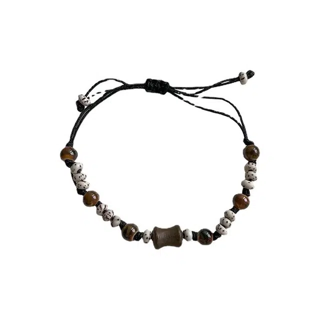 大唐国鼎 竹节 轻奢精致 高级感时尚 复古民族风气质个性潮流手饰 节节高 新中式 复古民族风 琉璃 玉石手链 女款