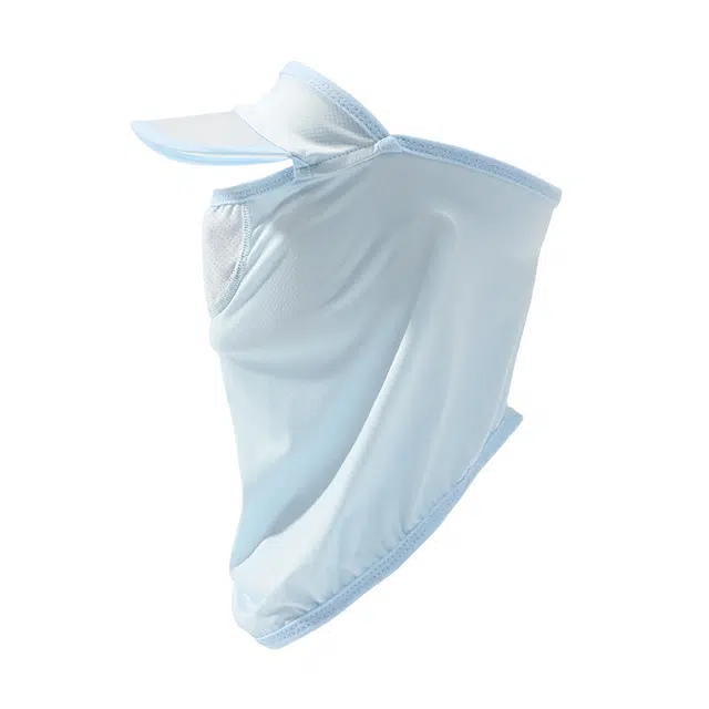 浪莎 透气防紫外线口罩连帽檐脖子脸部耳朵全面防护骑车防紫外带帽檐 防晒面罩 女款