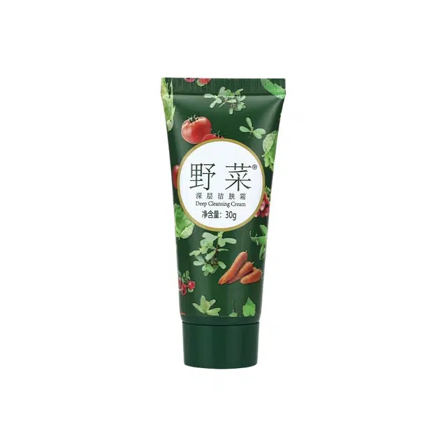 野菜 深层洁肤霜洁面 舒缓保湿滋润清爽补水 清新香味持续爽肤