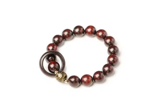 三檀小舍 国潮新中式 跑环设计 大漆 文玩盘玩 木作 手串 男女同款情侣款 紫檀