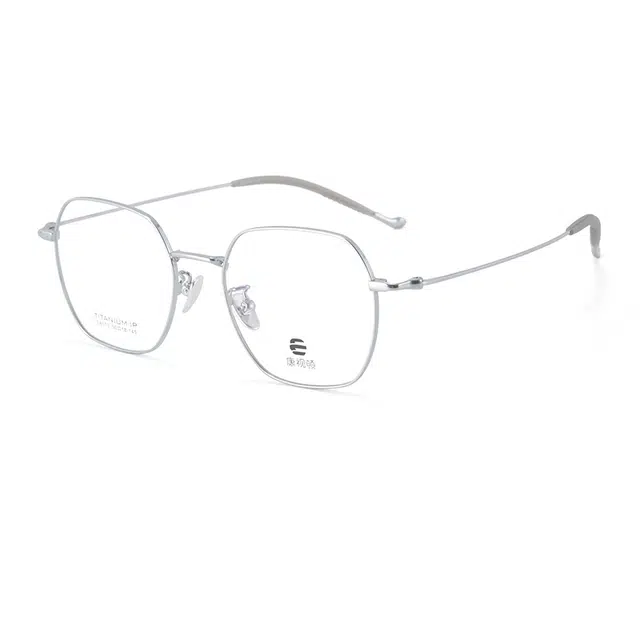 【联系客服可配度数】 康视顿 多边细框近视 钛 不规则形 光学镜架 男女同款情侣款