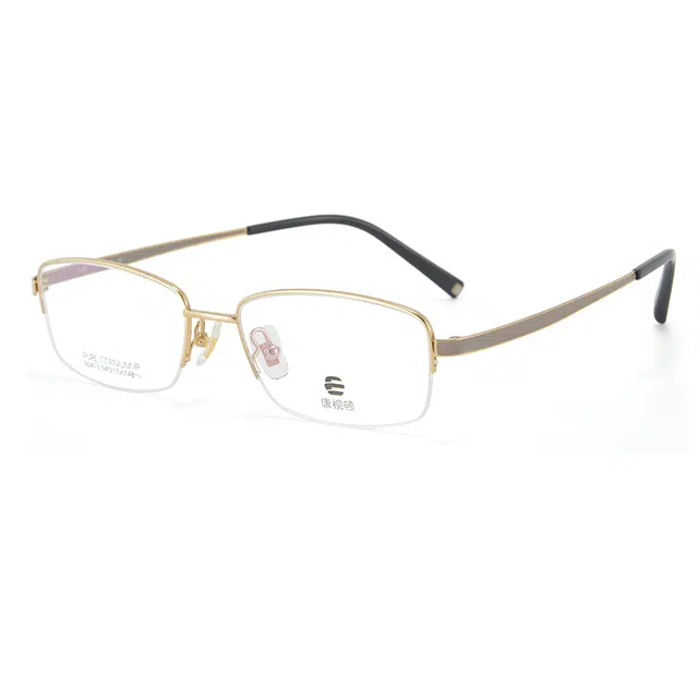 【联系客服可配度数】 康视顿 超轻配平光防蓝光 钛 方形 光学镜架 男款