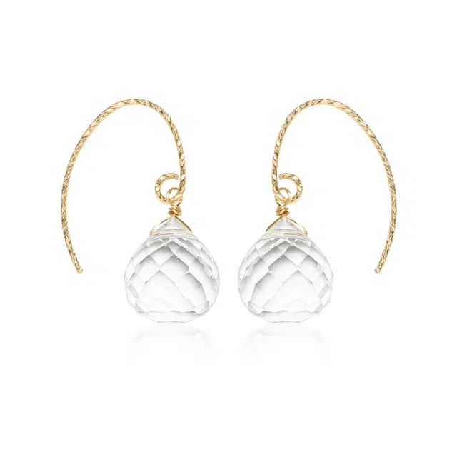 克拉日记 法式春夏温柔风小众切面水滴冷淡风日常耳坠 琉璃 耳环 女款