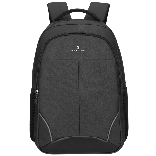 稻草人 大容量休闲商务防泼水 织物 男款 黑色 双肩包