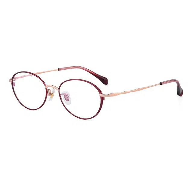 【联系客服可配度数】 康视顿 可配高度数 钛 椭圆形 光学镜架 女款