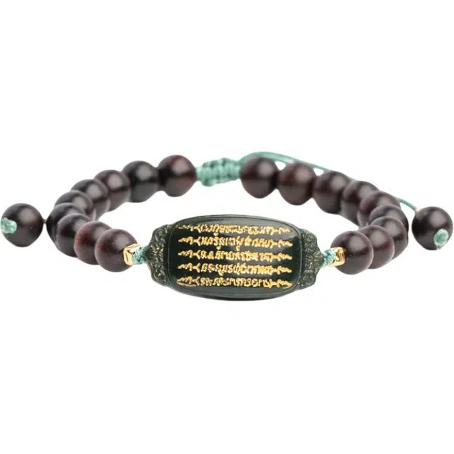 仙源 五条纹 转运珠高级感文玩念珠平安福 木作 手串 男女同款情侣款 紫檀