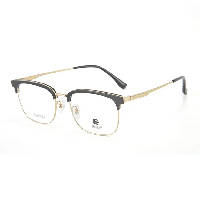 【联系客服可配度数】 康视顿 半框休闲学院风 注塑钛 眉毛框/眉线框 光学镜架 男款