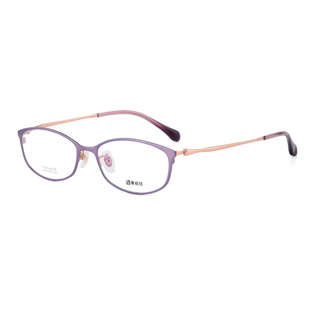 【联系客服可配度数】 康视顿 超轻气质优雅可配有度数 纯钛 椭圆形 光学镜架 女款