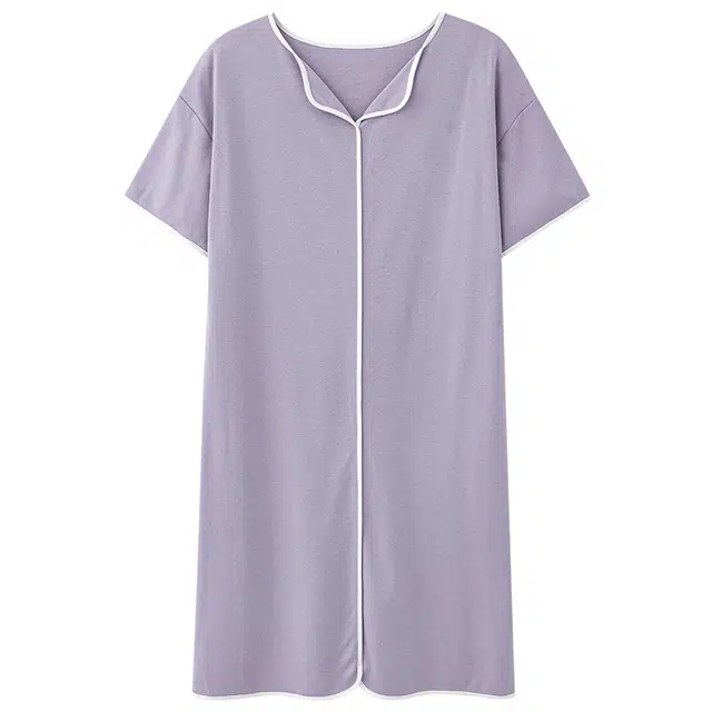 帕兰朵 带胸垫可外穿简约套头短袖睡裙 女款