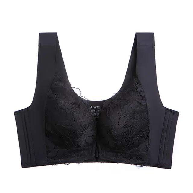 草本初色 胸罩前扣大胸显小聚拢收副乳防下垂内衣女薄款纯欲少女学生文胸 女款