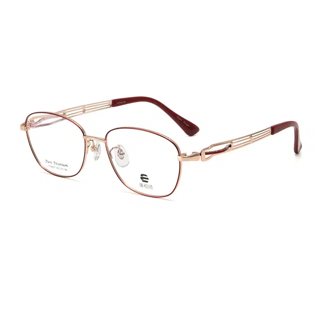 【联系客服可配度数】 康视顿 显脸小方框 钛 椭圆形 光学镜架 女款