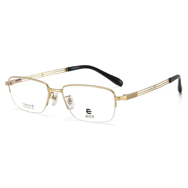 【联系客服可配度数】 康视顿 商务舒适气质高级感优雅 钛 方形 光学镜架 男款