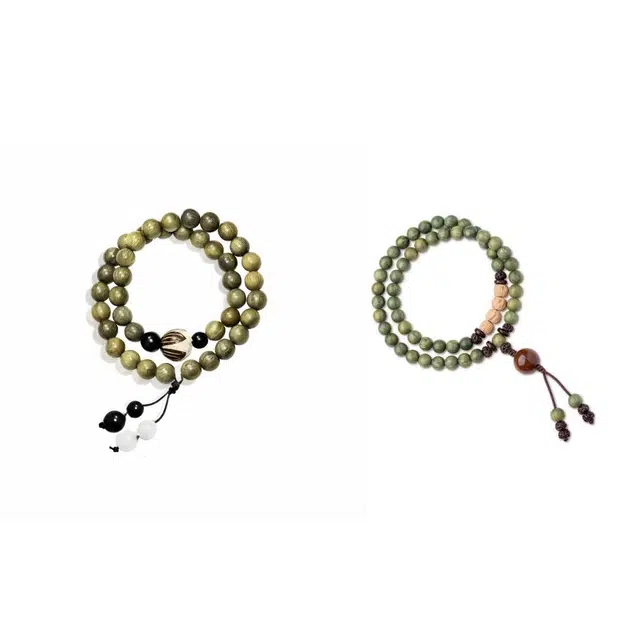 七小匠 国风复古 小众简约 叠戴文玩 菩提 木作手串 男女同款情侣款 绿檀