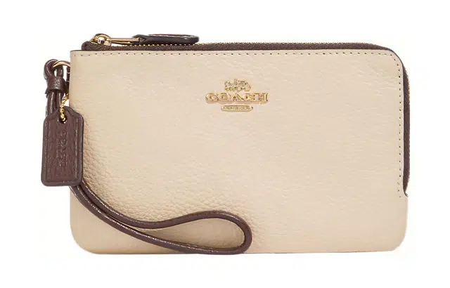 COACH Double Zip Wallet 17 Ivory