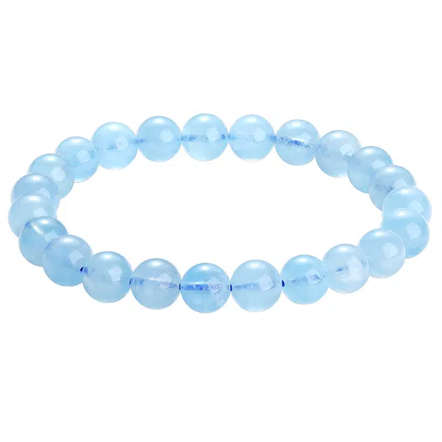 豆蔻时光 轻奢精致高级感法式优雅气质海蓝宝 水晶 玉石手串 男女同款情侣款