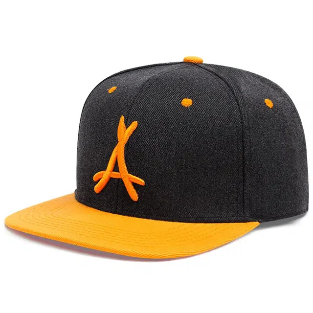 浪莎 潮酷字母刺绣街头嘻哈配饰平沿遮阳防晒帽 聚酯纤维 棒球帽 男女同款情侣款