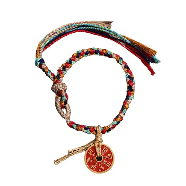 阡陌 山鬼花手绳 手工编织传统藏式手绳 精致简约时尚百搭小众高级设计感 男友女友礼盒 织物 手链 男女同款情侣款