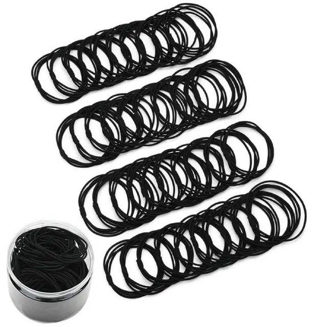 左欧 高弹力耐用皮筋扎头皮套质量好 头绳 女款 黑色 彩色