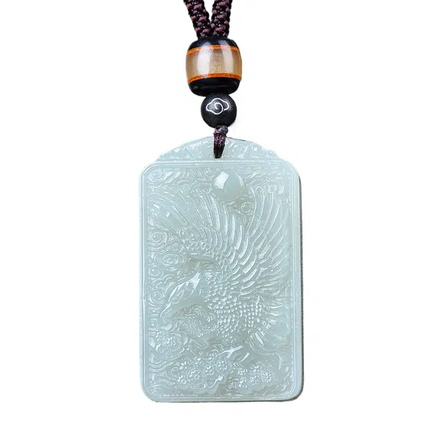 舒杰 大展宏图 和田玉 项链 男女同款情侣款 青白玉