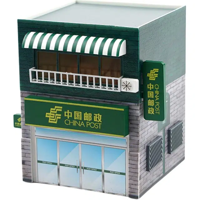 拓意 街边小店中国邮政 场景 成品模型