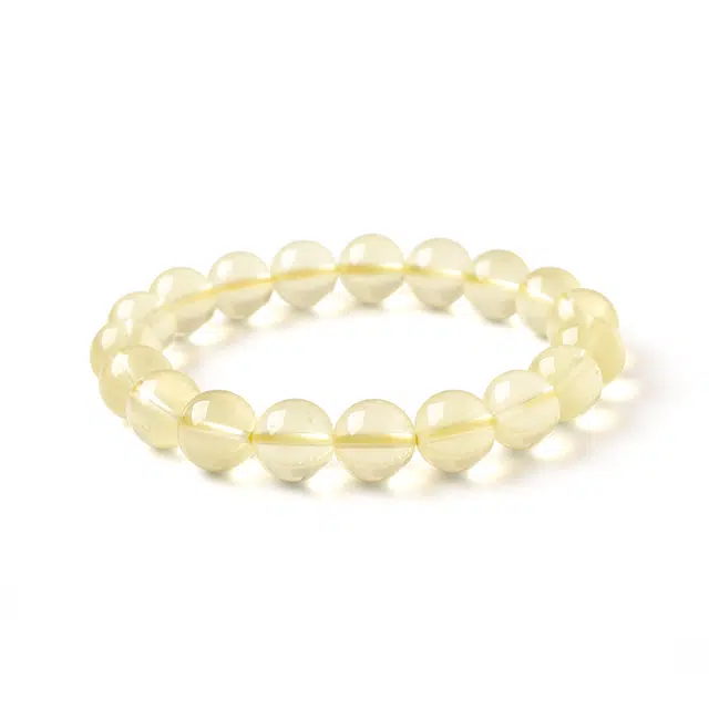 灵菲 清新柠檬招财暴富 新中式 佛珠文玩 清润透亮念珠 复古圆珠 招财转运 优雅高级 水晶 手串 女款 礼物 礼盒